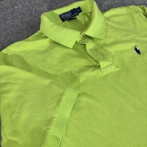 Polo Ralph Lauren Shirt Men's Large Lime Green Short Sleeve Polo Classic Logo